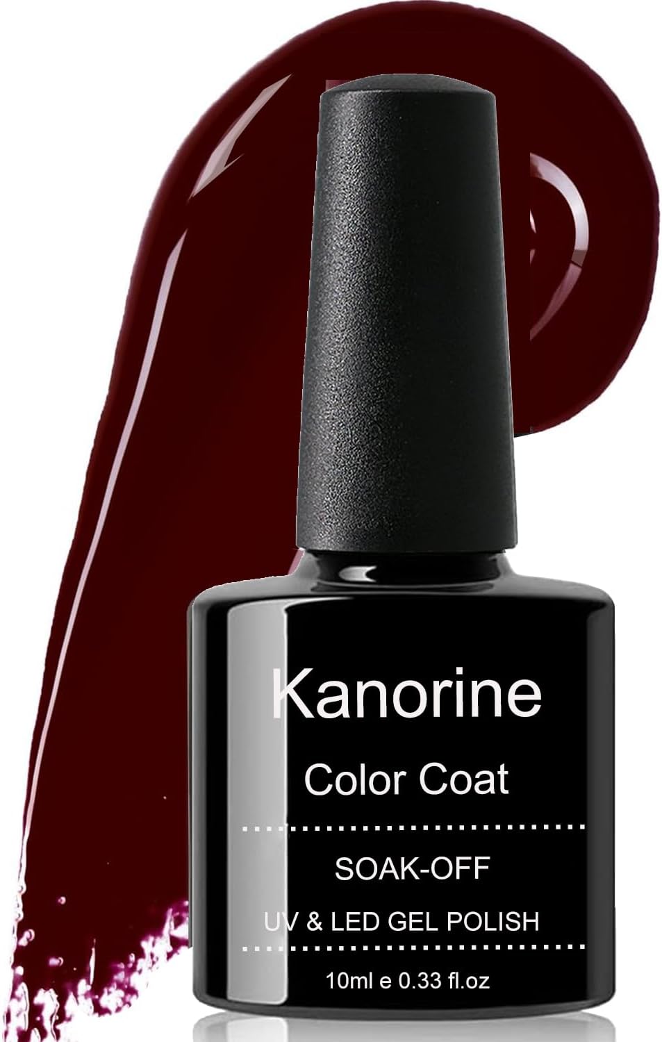 Kanorine Burgundy Red Gel Nail Polish 10ml UV/LED Soak-Off Color Coat