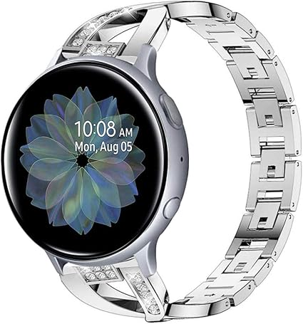 Amazon Com Yofuntle Compatible For Samsung Galaxy Watch Active 2 40mm 44mm Band Women Jewelry Metal Bracelet Strap Wristband Replacement For Samsung Galaxy Watch Active Galaxy Watch 42mm Silver Home Audio Theater