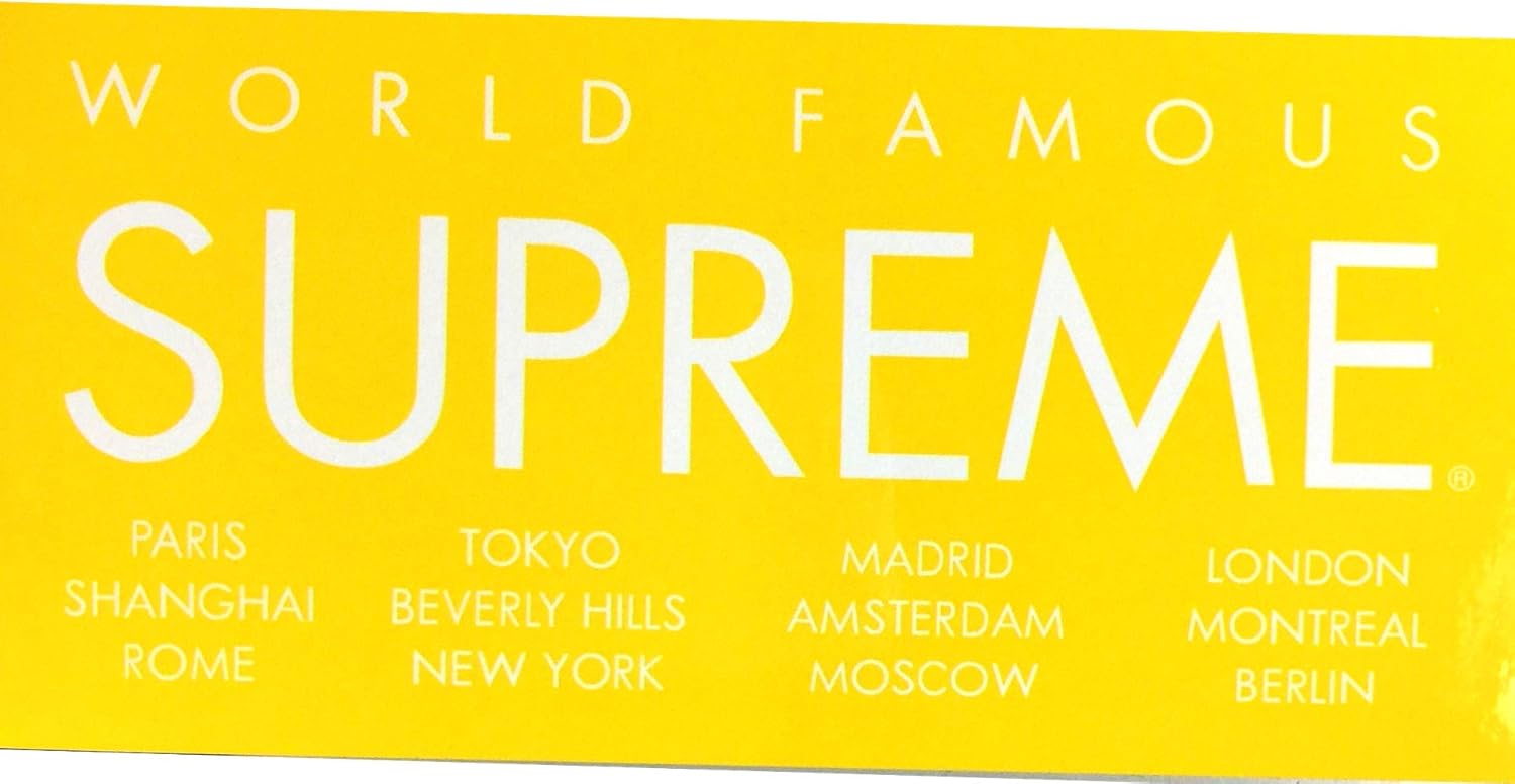 yellow supreme sticker