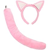 Soul Young Wolf Leopard Lion Cat Ears and Tail Set Halloween Costume Party Cosplay Animal Accessories