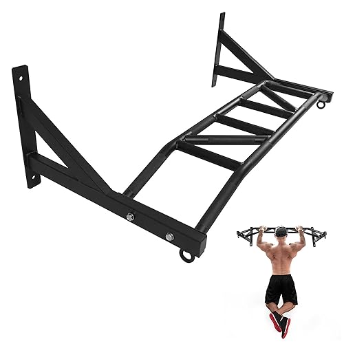 Yes4All Heavy Duty Wall Mounted Pull Up Bar – Multi-Grip Pull Up