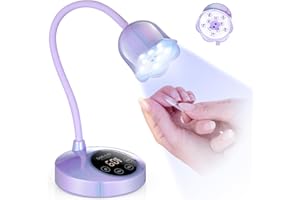 SAVILAND Advanced 30W UV Nail Lamp: Purple Gel Nail Lamp Cordless U V Light for Gel Nails Smart Sensor LED Flash Cure Lamp lampara led para uñas Profesional Gooseneck 8S Fast Cure Nail Salon Manicure