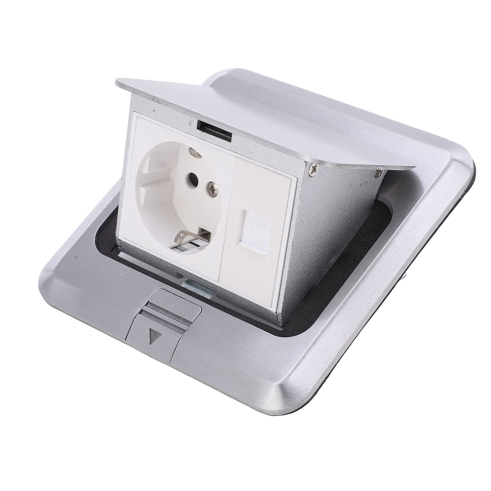 Floor Socket, Good Sealing Waterproof Design Scratch Resistant Safe Practical Popup Floor Socket for Residence for Office Desktop for Factory