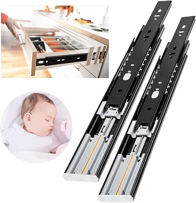 YENUO Soft Close Drawer Runners Full Extension 300-600mm 45kg Pair