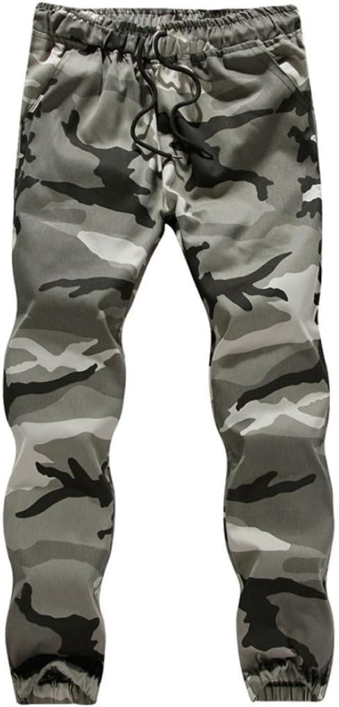 Men Pants Daoroka Camouflage Plus Size Pockets Elastic Waist Baggy Trousers Tracksuit