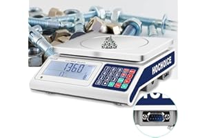 Hochoice Industrial Counting Scale Gram Scales for Parts and Coins 66lb/0.00022lb-30kg / 0.1g Accuracy with RS232 Port for Connecting Computer or Printer