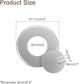 sourcing map 2pcs Pipe Wall Covers 51mm/2" ID Silver ABS Self-Adhesive Hole view 2