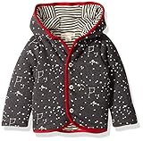 Burt's Bees Baby Baby Organic Snap Front Reversible Jacket, Coal Heather, 6-9 Months