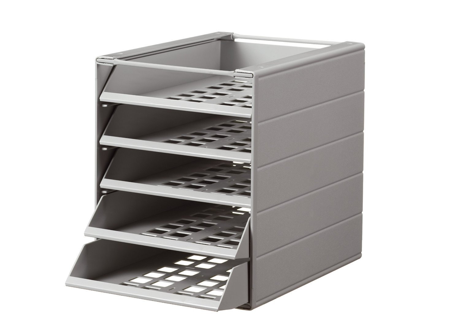 Durable Ideal Box Basic 1712003050 Storage Box with 5 Letter Trays C4 - Grey