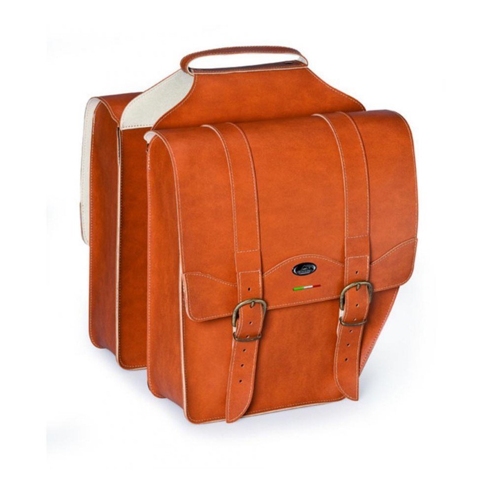 Montegrappa – Bag Cruiser Montegrappa A 2 buckles in fake leather Miele