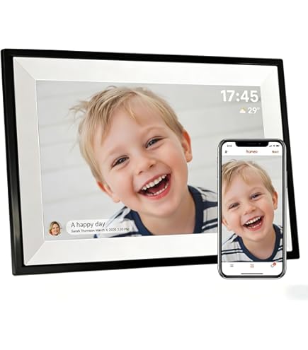 WiFi Digital Photo Frame 10.1 Inch - Built In 32GB Memory, 1280x800 IPS LCD Touchscreen, Auto-Rotate And Audio Function Digital Picture Frame, Quick And Easy Share Moments Via The Frameo App - View #6