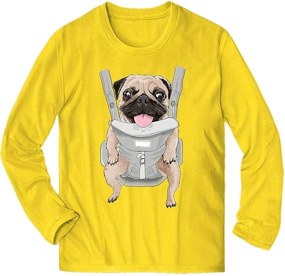 Amazon Fox Republic パグ 犬 いぬ 赤ちゃん メンズ 長袖 Tシャツ オリジナルプリント 通販