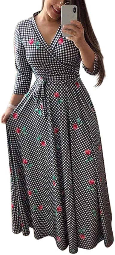 abito lungo manica tre quarti