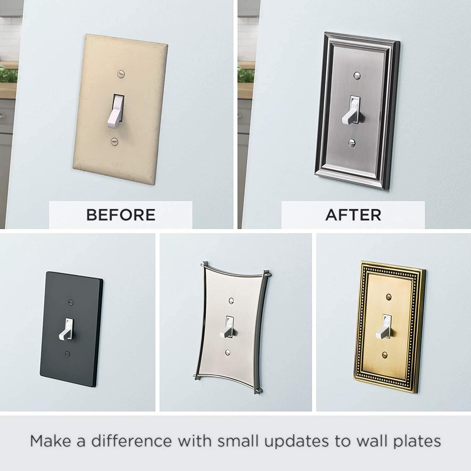 Franklin Brass W35243-PW-C Classic Architecture Single Decorator Wall Plate/Switch Plate/Cover, White - - 
