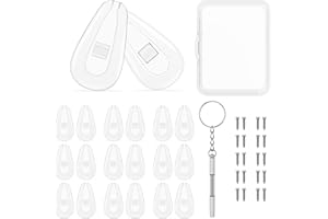 10 Pairs Eyeglass Nose Pads, Universal Size Soft Silicone Air Cushion Replacement Nosepad Set - Anti-Slip & Comfortable