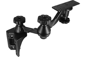 WINDFRD Aluminum Fish Finder Mount, Marine Electronics Mount with Reinforced 360° Swivel Adjustable Arm for 7"-16" Large Depth Finder Screen, Compatible with Garmin, Lowrance, Humminbird and More