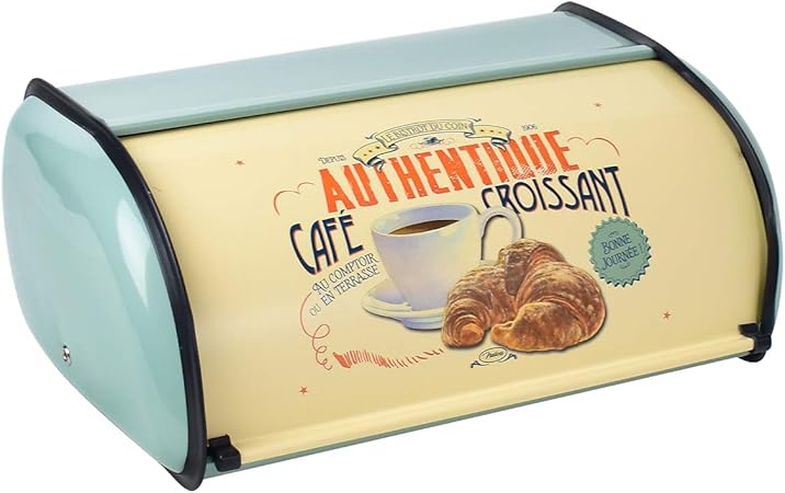 TONGXU Caja de Postre de Pan de Metal con Tapa Enrollable Contenedores