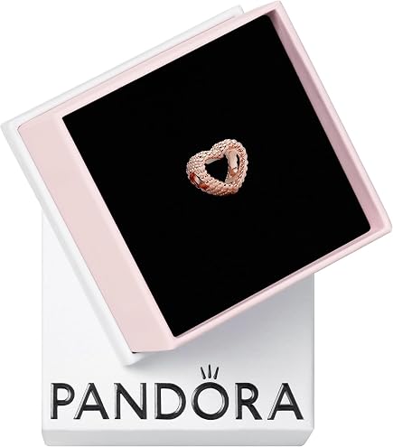 Amazon.com: Pandora Sparkling Leveled Heart Charm Bracelet Charm