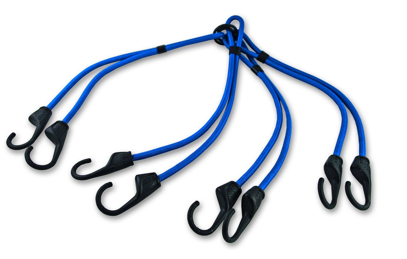 Chapuis, Spider 8 arms + Polypropylene Hook Steel core, Diameter 8 mm, Blue, 8 arms for a Good Grip and More Safety, Sheath Allows Control of Cable lengthening
