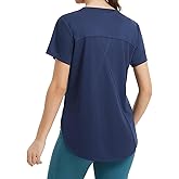 baleaf Women's Short Sleeve Workout Tops Athletic Running Shirts Quick Dry T-Shirts Loose Fit Gym Yoga Tee UPF 50+