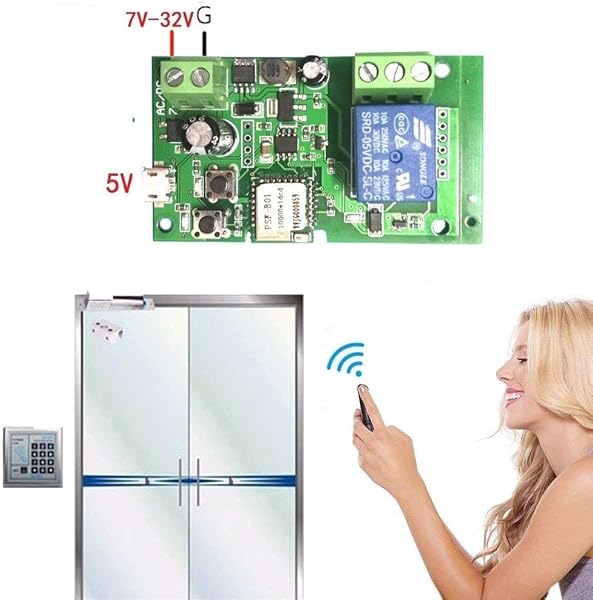 MHCOZY Smart Wireless WiFi Relay Switch control de voz de su chimenea trabajo con Alexa Assistant IFTTT 1CH 5 32V