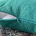 MERNETTE New Year/Christmas Decorations Linen Decorative Square Throw Pillow Cover Cushion Covers Pillowcase, Home Decor for Party/Xmas 18x18 Inch/45x45 cm, Turquoise, Set of 2