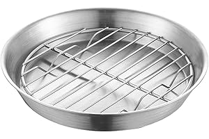 Tidevib for Stainless Steel Baking Pan with Cooling Rack Roasting Turkey, Cake, BBQ Vegetables, and Poultry, Dishwasher-Safe,