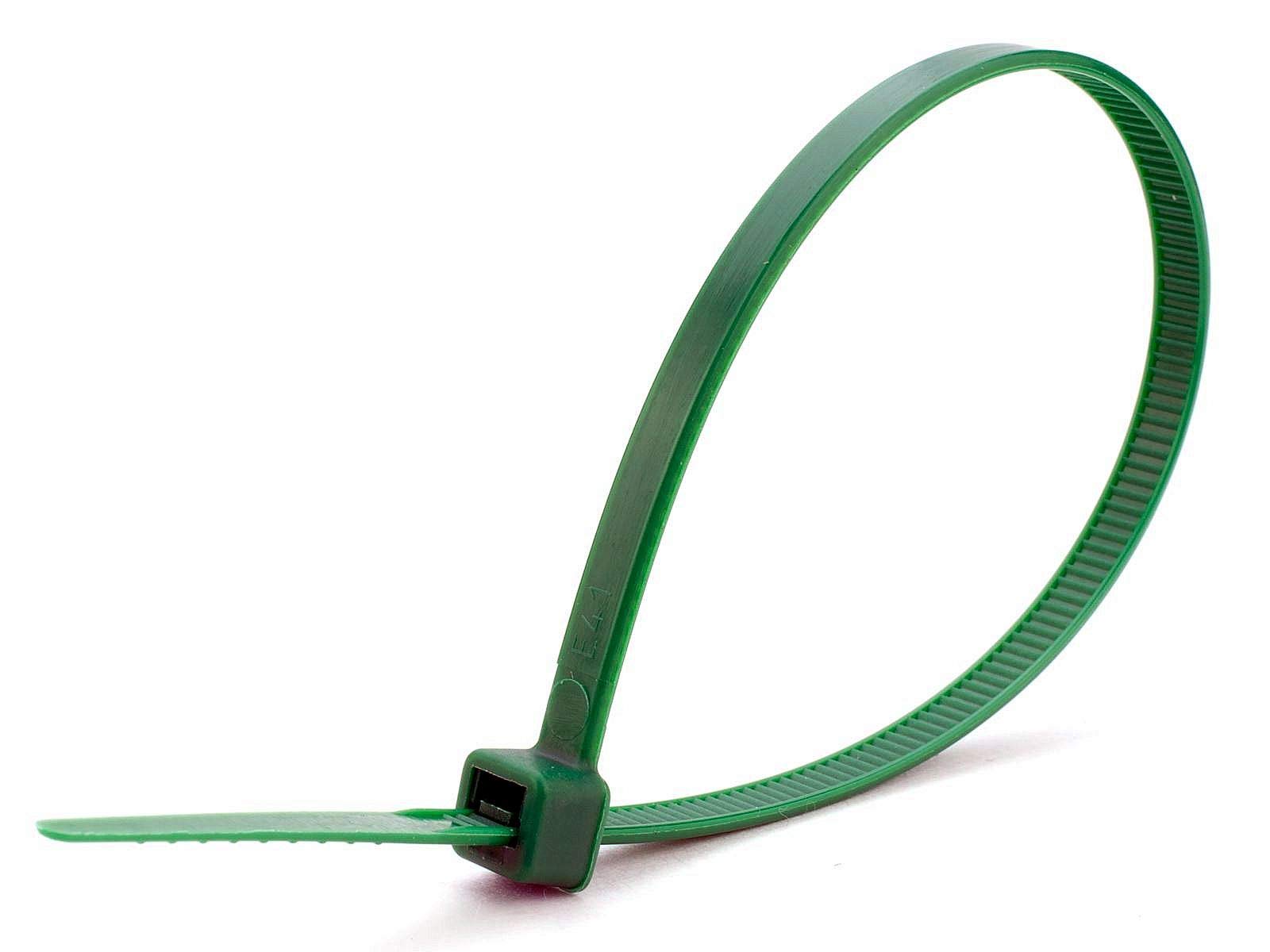 All Trade Direct 100 X Green Cable Ties 200Mm X 4.8Mm Zip Tie Wraps Bases All Sizes Stocked by All Trade Direct