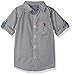 U.S. Polo Assn. Boys' Big Boys' Long Sleeve Single Pocket Sport Shirt, Soft Black, 10/12