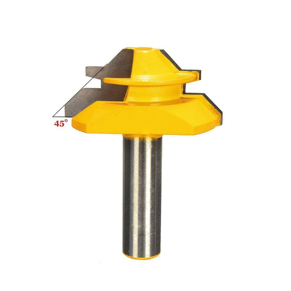 Meihejia 1/2 Inch Shank 45 Degree Lock Miter Router Bit 3/4 Inch