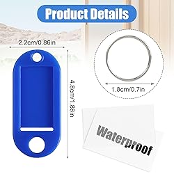 STEFORD Key Tags with Labels, 50 PCS Plastic Key