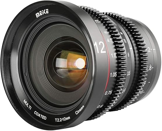 Amazon Meike 12 Mm T 2 2大口径マニュアル映画シネマレンズマイクロアングル広角低歪みミニ固定プライムレンズレンズ 互換性用の マイクロフォーサーズ オリンパス パナソニックlumix およびbmpcc 4k Zcam E2 カメラ用交換レンズ 通販
