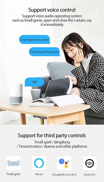 SOLE HOME Interruptor de Cortina Inteligente Conexin Bluetooth Wifi Panel de Interruptor Tctil para Cortina Motorizada Persiana Elctrica Compatible con Alexa Google Home