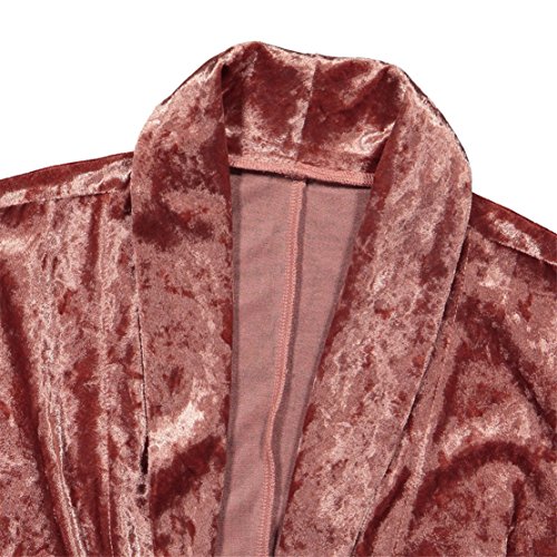 Mose Ladies Vest Womens Spring Velvet Sleeveless Cardigan Parka Outerwear Coat (Pink, S) - Thumbnail 4