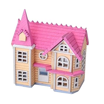 Doll Houses Dollhouse Miniature Diy Build Romatic Attic Pink