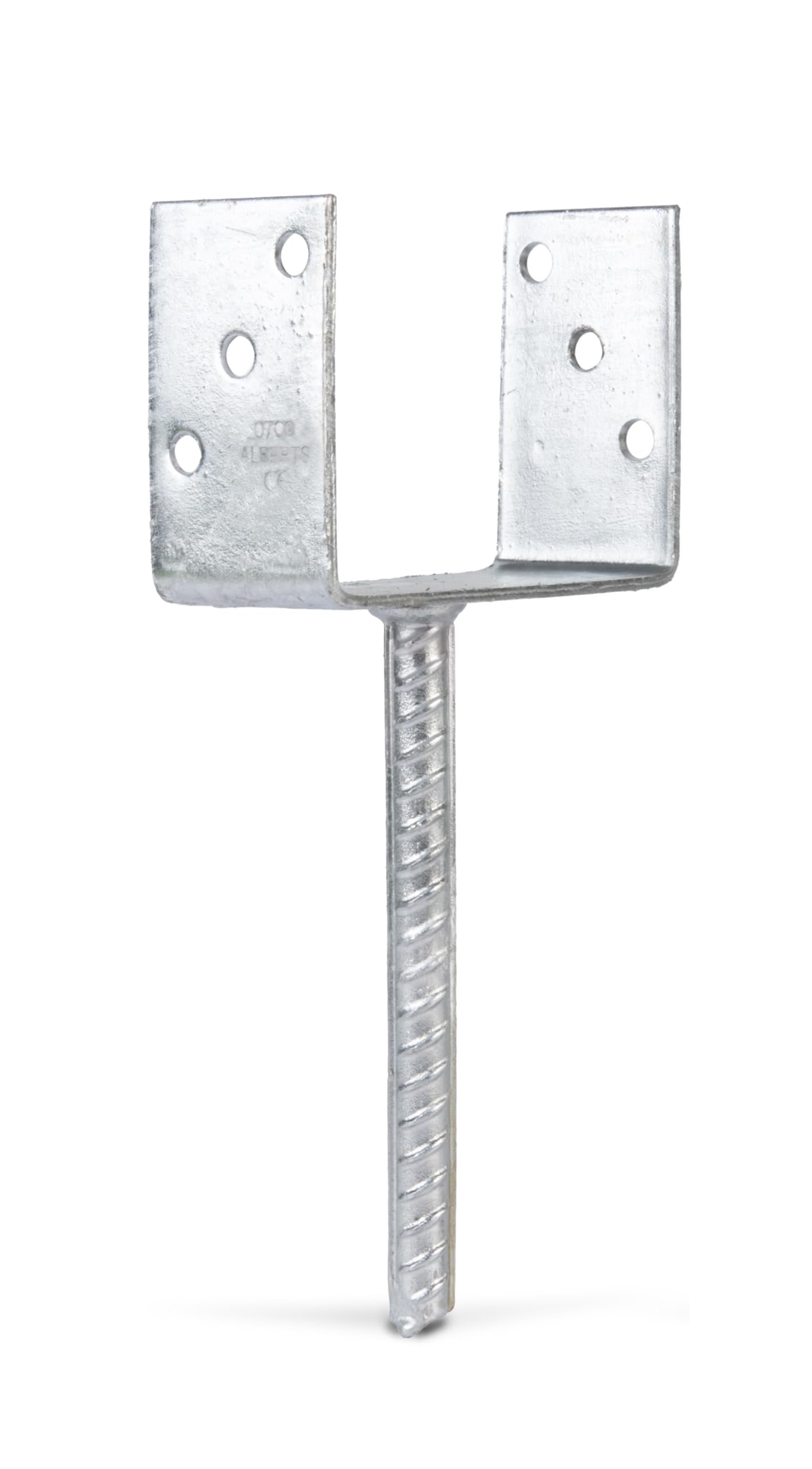 U-Shaped Post Anchor with Concrete Anchor Riffler Tool Steel Galvanised lichte Breite: 141 mm