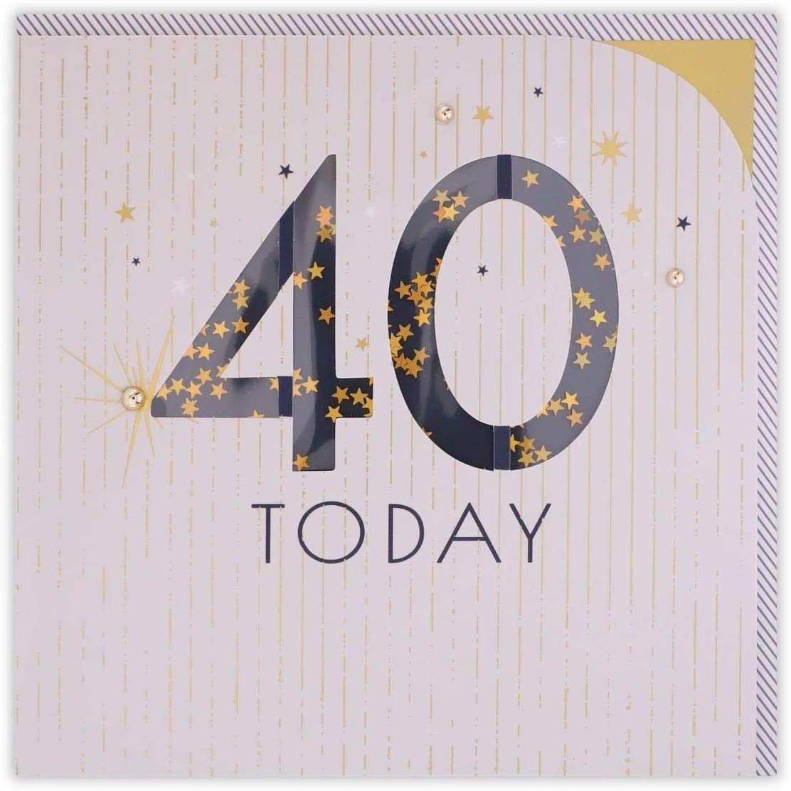 Clintons: 40th Shake 'N' Vac, 40th Milestone Birthday Greetings Card, 159x159mm, multi, 1163295