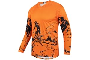 Youth Dirt Bike Jersey, Kids Mountain Bicycle Shirt Long Sleeve Powersports Children Downhill Jerseys for Big Kids