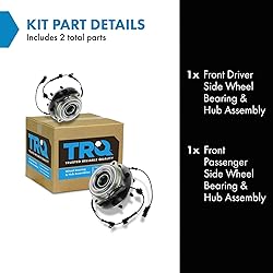 TRQ 2 Piece Front Wheel Bearing & Hub Assembly Set