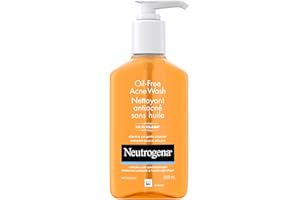 Neutrogena Oil-Free Acne Wash, Facial Cleanser with 2% Salicylic Acid Acne Treatment, Daily Oil-Free Acne Face Wash for Acne-