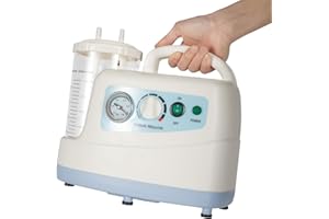 Synaiolma 110V Portable Electric Veterinary Aspirator, Suction Vacuum, Silent Vacuum Pumping Unit for Home Care, 1000ML