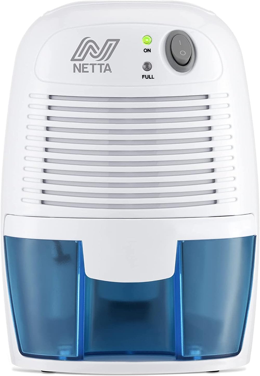 NETTA Mini Air Dehumidifier for Home Damp & Mould - 500ml Portable Dehumidifier with Auto Shut Off - Ultra Quiet Small Dehumidifier for Bedroom, Bathroom, Wardrobe & Kitchen - Blue