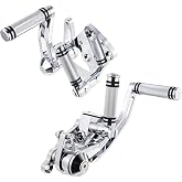 Billet Aluminum Chrome Forward Control Kits Compatible For Harley Softail FATBOY FXST FLST 2007-2017