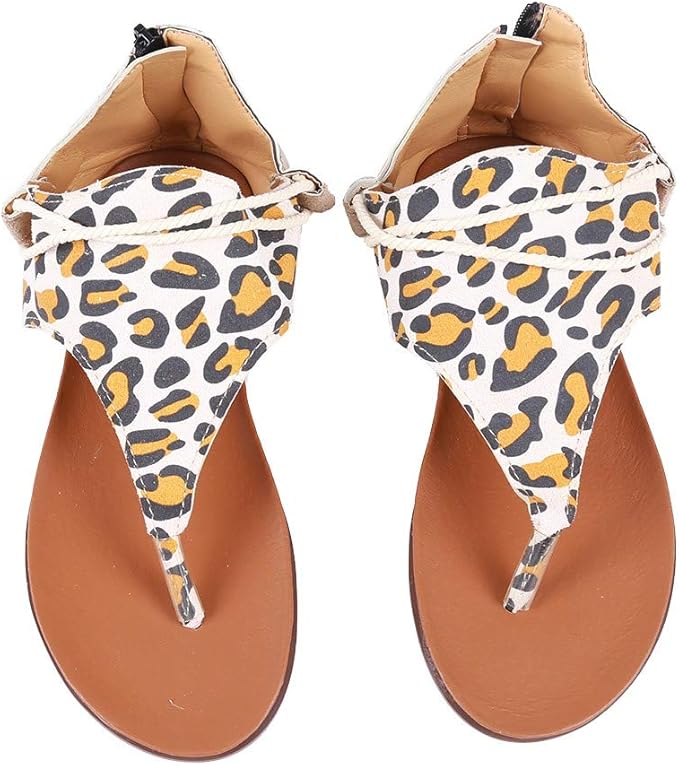 leopard thong slippers