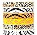 Safari Party Favors - Animal Print Rubber Bracelets Birthday Party Favors Dress-Up Costume Accessories Zoo Animal Party Supplies (Bulk 1 Dozen)