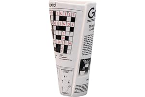 ban.do Vintage Inspired Newspaper Vase, Retro Ceramic Shelf Decor, Unique/Novelty/Eclectic Flower Vase, Newspaper