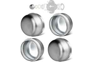 Hitchvoyager 4PCS 1.98'' Trailer Axle Metal Galvanized Dust Cover, Trailer Wheel Hub Bearing Grease Dexter EZ Lube Cap Cup for Most 2000-3500 Pound Trailer Hub Axles.