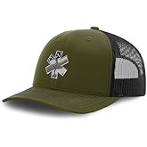 Richardson Mesh Cap Hat Embroidered Paramedic A Trucker Hats for Men & Women
