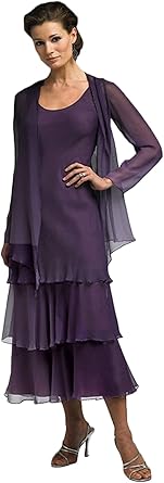 purple mother of the bride dress with jacket