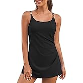 Aleumdr One Piece Swimsuits Women Swim Dress Skirted Tummy Control Bathing Suit Modest Swimwear with Pockets